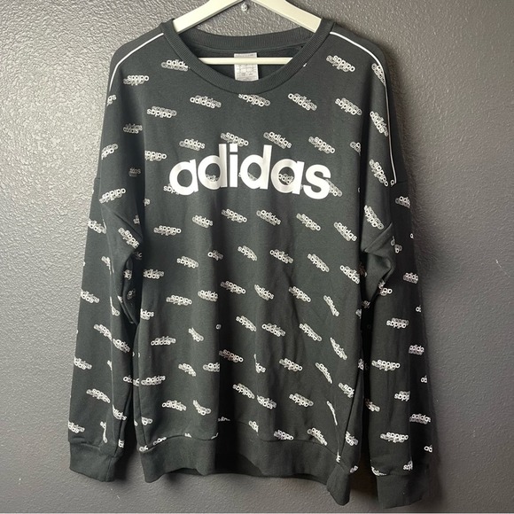 adidas Shirts Nwt Adidas Mens Favorites Sweatshirt Black With White